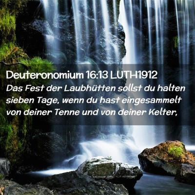 Picture 02 - Deuteronomium 16:13 LUTH1912 - Das Fest der Laubhütten sollst du halten sieben - Bible Verse Picture
