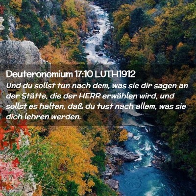 Picture 02 - Deuteronomium 17:10 LUTH1912 - Und du sollst tun nach dem, was sie dir sagen an - Bible Verse Picture
