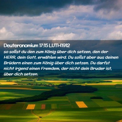 Picture 02 - Deuteronomium 17:15 LUTH1912 - so sollst du den zum König über dich setzen, - Bible Verse Picture