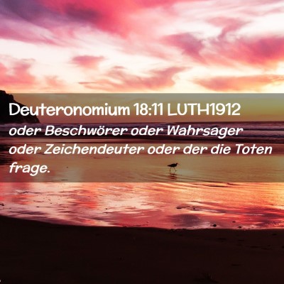Picture 02 - Deuteronomium 18:11 LUTH1912 - oder Beschwörer oder Wahrsager oder - Bible Verse Picture