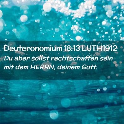 Picture 02 - Deuteronomium 18:13 LUTH1912 - Du aber sollst rechtschaffen sein mit dem HERRN, - Bible Verse Picture