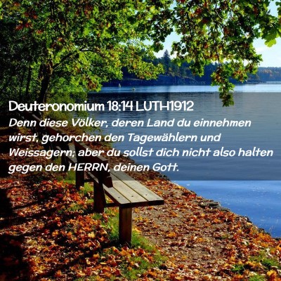 Picture 02 - Deuteronomium 18:14 LUTH1912 - Denn diese Völker, deren Land du einnehmen - Bible Verse Picture