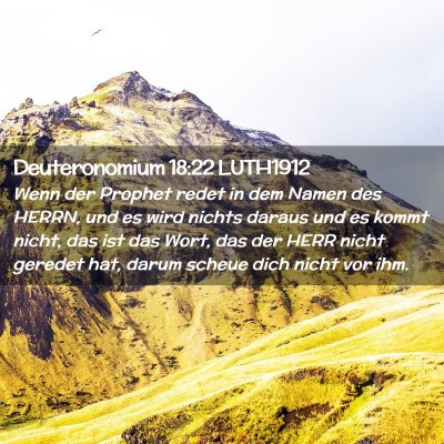 Picture 02 - Deuteronomium 18:22 LUTH1912 - Wenn der Prophet redet in dem Namen des HERRN, - Bible Verse Picture