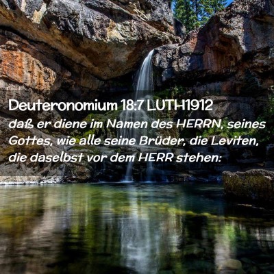 Picture 02 - Deuteronomium 18:7 LUTH1912 - daß er diene im Namen des HERRN, seines Gottes, - Bible Verse Picture