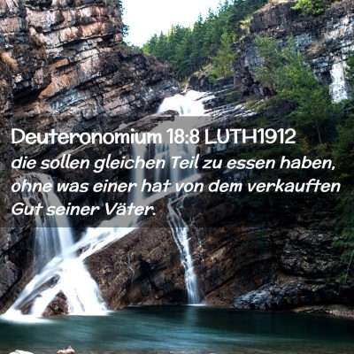 Picture 02 - Deuteronomium 18:8 LUTH1912 - die sollen gleichen Teil zu essen haben, ohne was - Bible Verse Picture