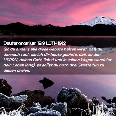 Picture 02 - Deuteronomium 19:9 LUTH1912 - (so du anders alle diese Gebote halten wirst, - Bible Verse Picture