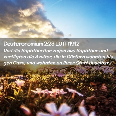 Picture 02 - Deuteronomium 2:23 LUTH1912 - Und die Kaphthoriter zogen aus Kaphthor und - Bible Verse Picture