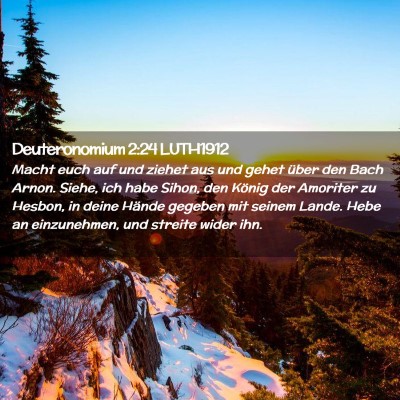 Picture 02 - Deuteronomium 2:24 LUTH1912 - Macht euch auf und ziehet aus und gehet über den - Bible Verse Picture