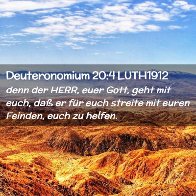 Picture 02 - Deuteronomium 20:4 LUTH1912 - denn der HERR, euer Gott, geht mit euch, daß er - Bible Verse Picture
