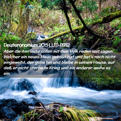 Picture 02 - Deuteronomium 20:5 LUTH1912 - Aber die Amtleute sollen mit dem Volk reden und - Bible Verse Picture
