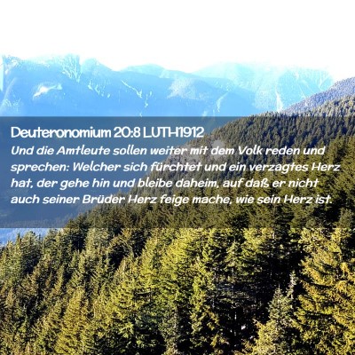 Picture 02 - Deuteronomium 20:8 LUTH1912 - Und die Amtleute sollen weiter mit dem Volk reden - Bible Verse Picture