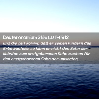 Picture 02 - Deuteronomium 21:16 LUTH1912 - und die Zeit kommt, daß er seinen Kindern das - Bible Verse Picture