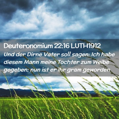 Picture 02 - Deuteronomium 22:16 LUTH1912 - Und der Dirne Vater soll sagen: Ich habe diesem - Bible Verse Picture