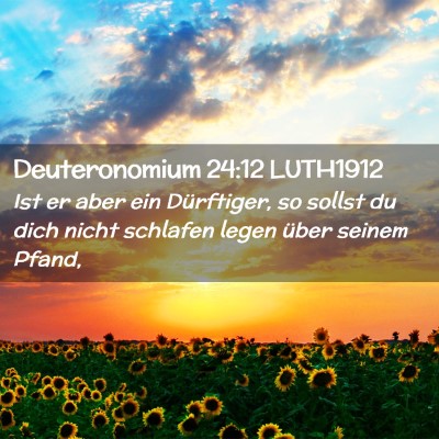 Picture 02 - Deuteronomium 24:12 LUTH1912 - Ist er aber ein Dürftiger, so sollst du dich - Bible Verse Picture
