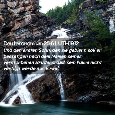 Picture 02 - Deuteronomium 25:6 LUTH1912 - Und den ersten Sohn, den sie gebiert, soll er - Bible Verse Picture