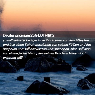 Picture 02 - Deuteronomium 25:9 LUTH1912 - so soll seine Schwägerin zu ihm treten vor den - Bible Verse Picture