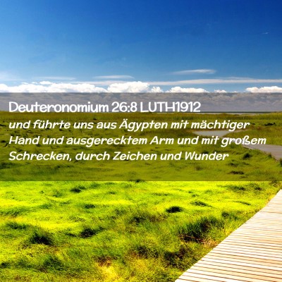 Picture 02 - Deuteronomium 26:8 LUTH1912 - und führte uns aus Ägypten mit mächtiger Hand - Bible Verse Picture