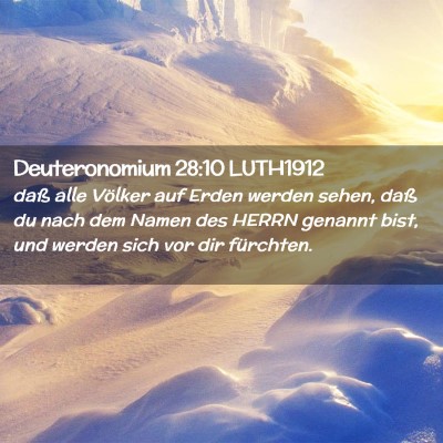 Picture 02 - Deuteronomium 28:10 LUTH1912 - daß alle Völker auf Erden werden sehen, daß du - Bible Verse Picture
