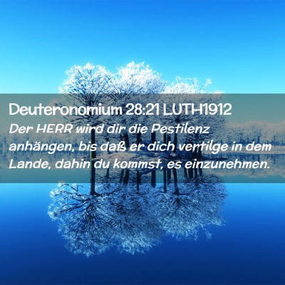 Picture 02 - Deuteronomium 28:21 LUTH1912 - Der HERR wird dir die Pestilenz anhängen, bis - Bible Verse Picture