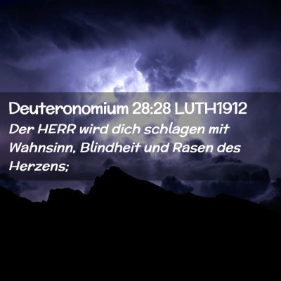 Picture 02 - Deuteronomium 28:28 LUTH1912 - Der HERR wird dich schlagen mit Wahnsinn, - Bible Verse Picture