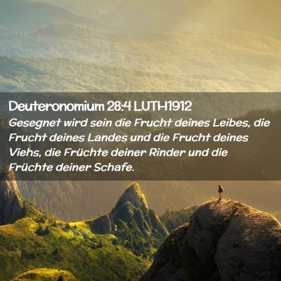 Picture 02 - Deuteronomium 28:4 LUTH1912 - Gesegnet wird sein die Frucht deines Leibes, die - Bible Verse Picture