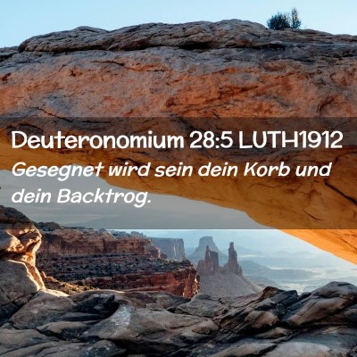 Picture 02 - Deuteronomium 28:5 LUTH1912 - Gesegnet wird sein dein Korb und dein - Bible Verse Picture