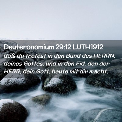 Picture 02 - Deuteronomium 29:12 LUTH1912 - daß du tretest in den Bund des HERRN, deines - Bible Verse Picture