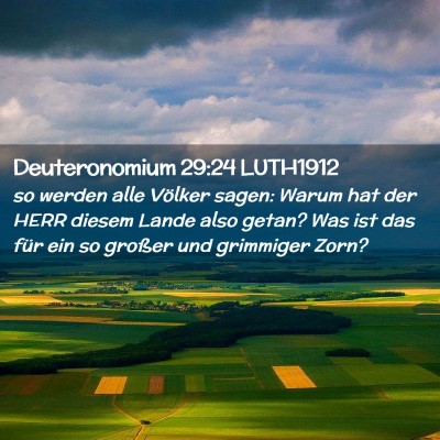 Picture 02 - Deuteronomium 29:24 LUTH1912 - so werden alle Völker sagen: Warum hat der HERR - Bible Verse Picture