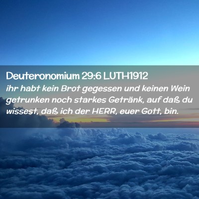 Picture 02 - Deuteronomium 29:6 LUTH1912 - ihr habt kein Brot gegessen und keinen Wein - Bible Verse Picture