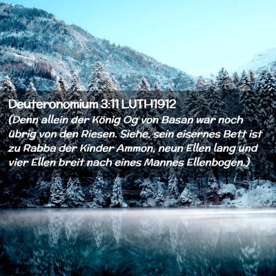 Picture 02 - Deuteronomium 3:11 LUTH1912 - (Denn allein der König Og von Basan war noch - Bible Verse Picture