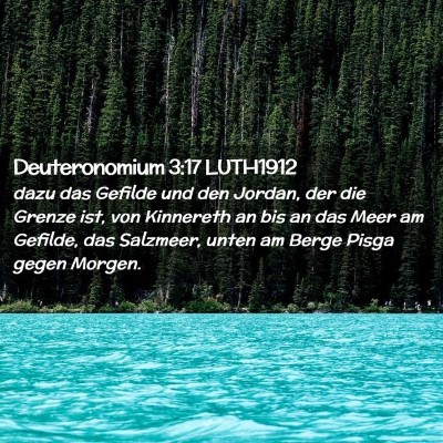Picture 02 - Deuteronomium 3:17 LUTH1912 - dazu das Gefilde und den Jordan, der die Grenze - Bible Verse Picture