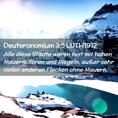 Picture 02 - Deuteronomium 3:5 LUTH1912 - Alle diese Städte waren fest mit hohen Mauern, - Bible Verse Picture