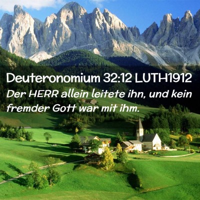 Picture 02 - Deuteronomium 32:12 LUTH1912 - Der HERR allein leitete ihn, und kein fremder - Bible Verse Picture