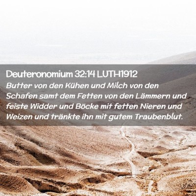 Picture 02 - Deuteronomium 32:14 LUTH1912 - Butter von den Kühen und Milch von den Schafen - Bible Verse Picture