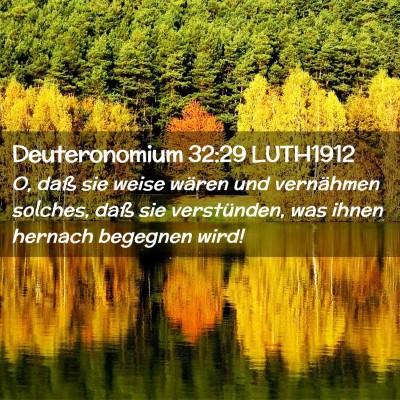 Picture 02 - Deuteronomium 32:29 LUTH1912 - O, daß sie weise wären und vernähmen solches, - Bible Verse Picture