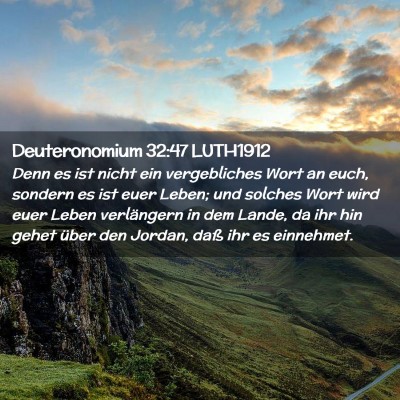 Picture 02 - Deuteronomium 32:47 LUTH1912 - Denn es ist nicht ein vergebliches Wort an euch, - Bible Verse Picture