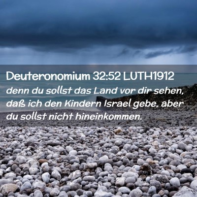 Picture 02 - Deuteronomium 32:52 LUTH1912 - denn du sollst das Land vor dir sehen, daß ich - Bible Verse Picture