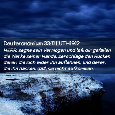 Picture 02 - Deuteronomium 33:11 LUTH1912 - HERR, segne sein Vermögen und laß dir gefallen - Bible Verse Picture
