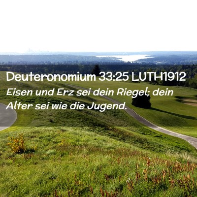 Picture 02 - Deuteronomium 33:25 LUTH1912 - Eisen und Erz sei dein Riegel; dein Alter sei wie - Bible Verse Picture