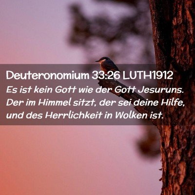 Picture 02 - Deuteronomium 33:26 LUTH1912 - Es ist kein Gott wie der Gott Jesuruns. Der im - Bible Verse Picture