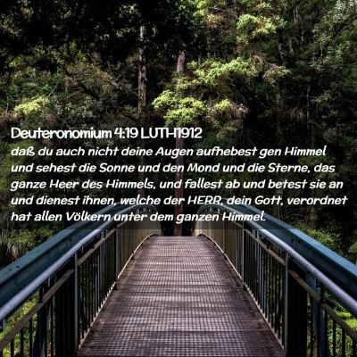 Picture 02 - Deuteronomium 4:19 LUTH1912 - daß du auch nicht deine Augen aufhebest gen - Bible Verse Picture