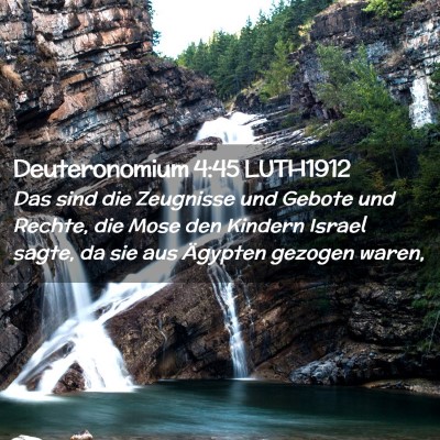 Picture 02 - Deuteronomium 4:45 LUTH1912 - Das sind die Zeugnisse und Gebote und Rechte, die - Bible Verse Picture