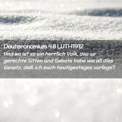Picture 02 - Deuteronomium 4:8 LUTH1912 - Und wo ist so ein herrlich Volk, das so gerechte - Bible Verse Picture