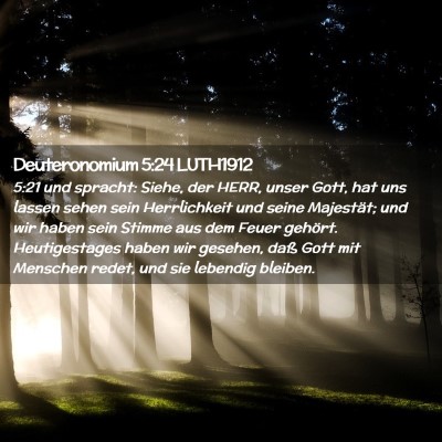 Picture 02 - Deuteronomium 5:24 LUTH1912 - 5:21 und spracht: Siehe, der HERR, unser Gott, - Bible Verse Picture