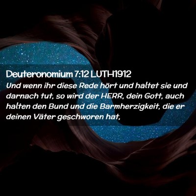 Picture 02 - Deuteronomium 7:12 LUTH1912 - Und wenn ihr diese Rede hört und haltet sie und - Bible Verse Picture