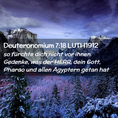 Picture 02 - Deuteronomium 7:18 LUTH1912 - so fürchte dich nicht vor ihnen. Gedenke, was - Bible Verse Picture