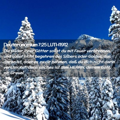 Picture 02 - Deuteronomium 7:25 LUTH1912 - Die Bilder ihrer Götter sollst du mit Feuer - Bible Verse Picture