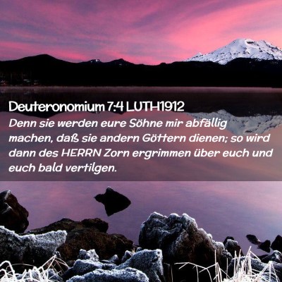 Picture 02 - Deuteronomium 7:4 LUTH1912 - Denn sie werden eure Söhne mir abfällig machen, - Bible Verse Picture