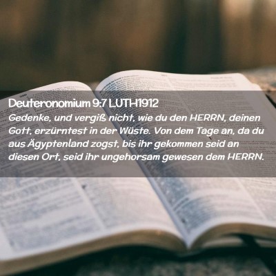 Picture 02 - Deuteronomium 9:7 LUTH1912 - Gedenke, und vergiß nicht, wie du den HERRN, - Bible Verse Picture
