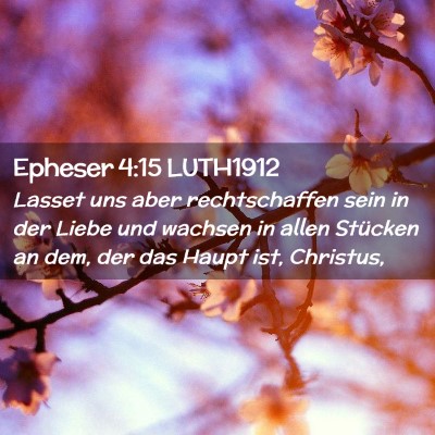 Picture 02 - Epheser 4:15 LUTH1912 - Lasset uns aber rechtschaffen sein in der Liebe - Bible Verse Picture